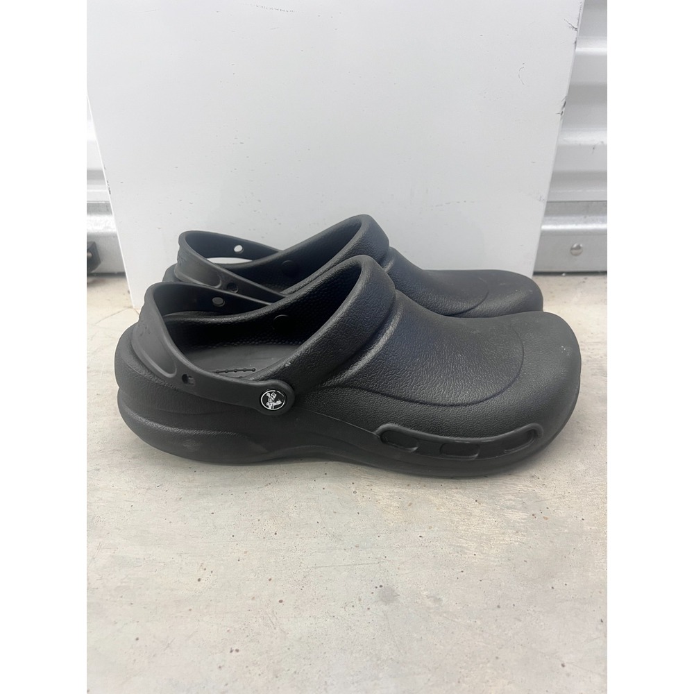 Crocs Bistro Work Clogs Mens US 19 Black Slip On Waterproof Casual Comfort Shoes